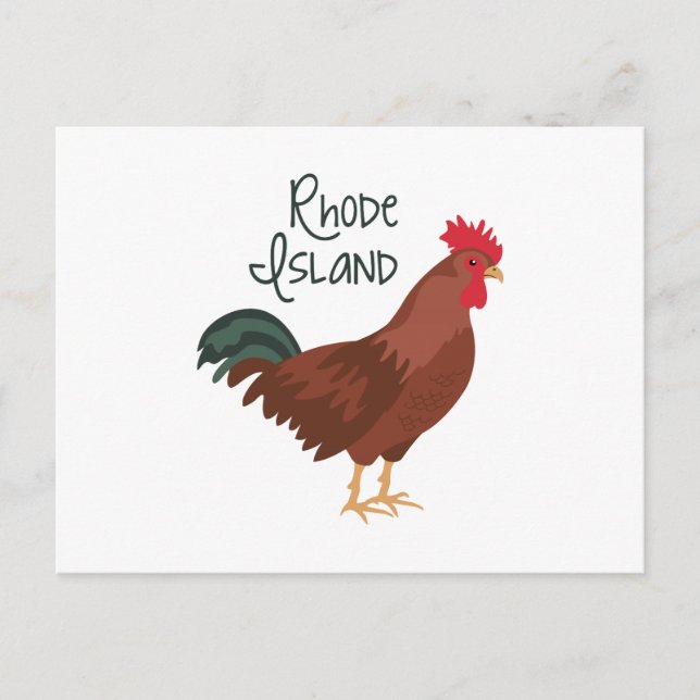 Carte Postale Rhode Island Red Chicken State Bird (Devant)
