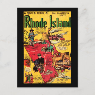 Carte Postale Rhode Island The Plantation State