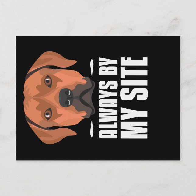 Carte Postale Rhodesian Ridgeback Chien Parties scintillant chev (Devant)
