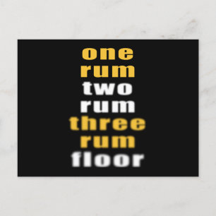Carte Postale Rhum Cohol party funny saying