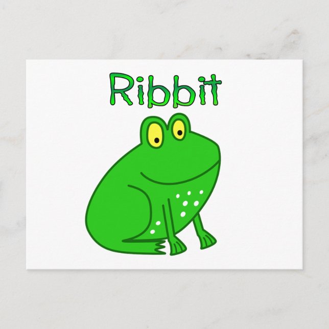 Carte Postale Ribbit de grenouille (Devant)
