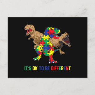 Carte Postale Ribbon T-Rex Dino Dinosaur B Sensibilisation sur l