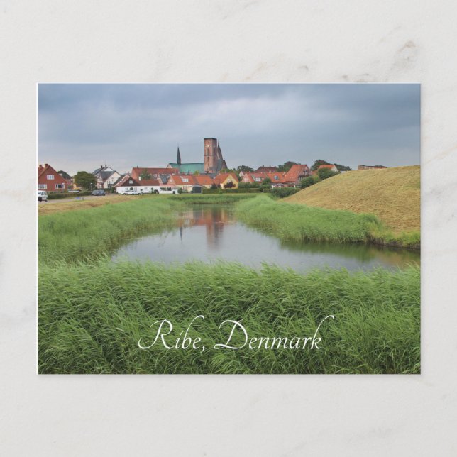 Carte Postale Riberhus et Ribe, Jutland, Danemark (Devant)