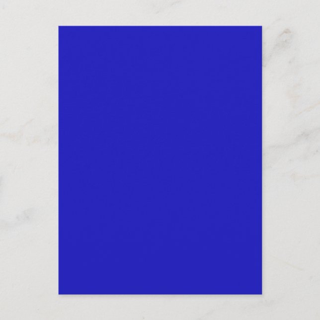 Carte Postale RICH ROYAL BLUE (couleur solide) ~ (Devant)