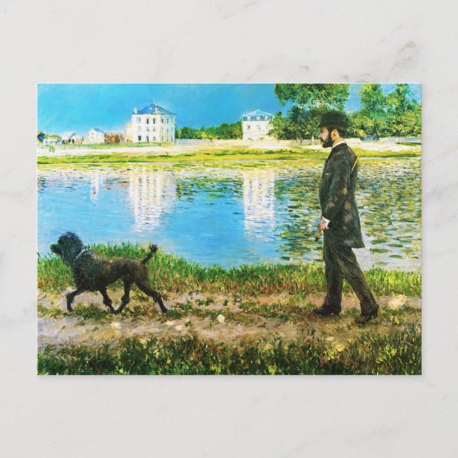 Carte Postale Richard Gallo et son chien par Gustave Caillebotte (Devant)