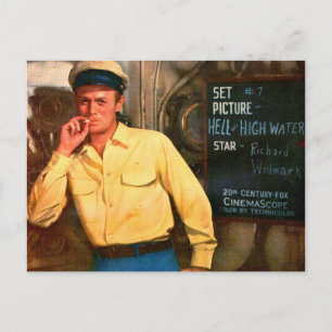 Carte Postale Richard Widmark annonce pour l'enfer et la haute e