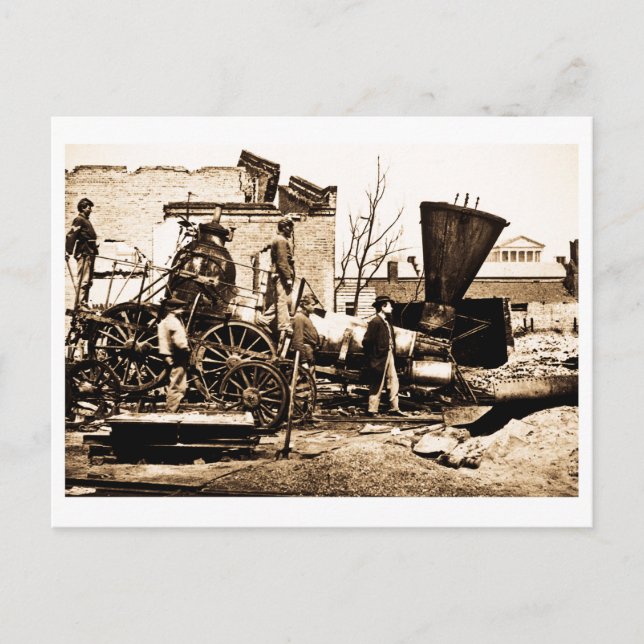 Carte Postale Richmond et Petersburg Ruines Richmind VA 1er avri (Devant)