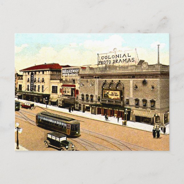 Carte Postale Richmond, Virginie - 1923, Theatre District (Devant)