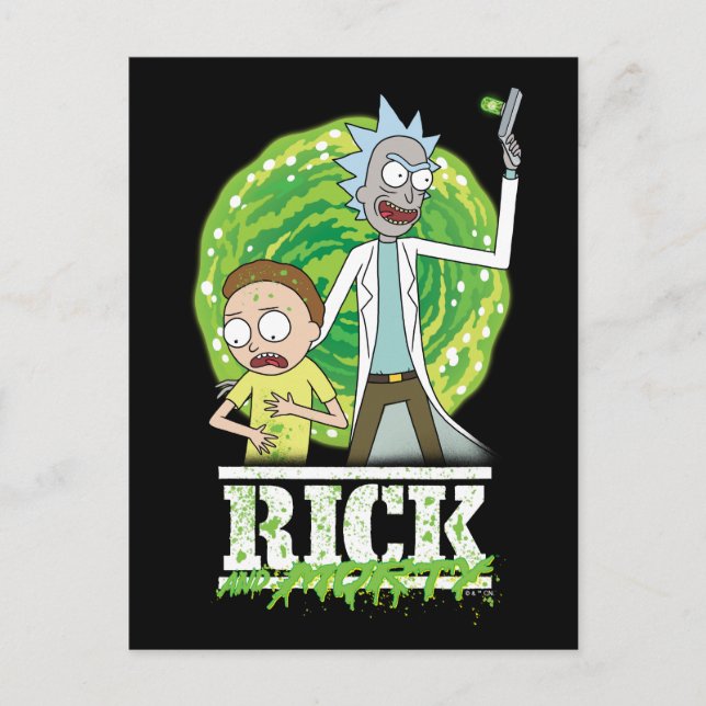 Carte Postale RICK ET MORTY™ | Éclat vert (Devant)