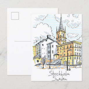 Carte Postale Riddarholmen en Stockholm, Suède Voyage