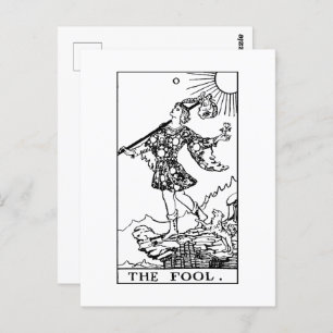 Carte Postale Rider Waite Tarot Major Arcana L'idiot