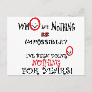CARTE POSTALE RIEN D'AMUSANT CADEAU POSTCARD