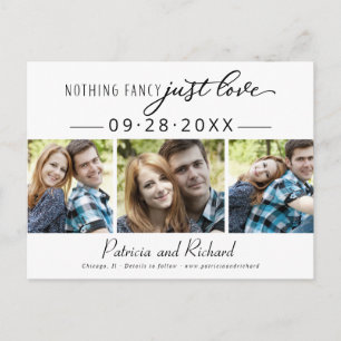 Carte Postale Rien De Fancy Just Love Enregistrer La Date 3 Phot