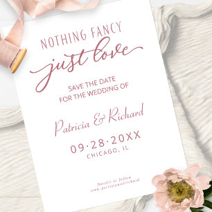 Carte Postale Rien De Fancy Just Love Mariage Enregistrer La Dat