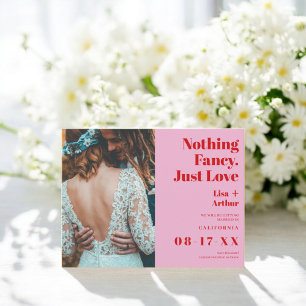 Carte Postale Rien de fantaisie juste amour photo rouge enregist