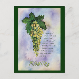 Carte postale Riesling White Wine Raisins