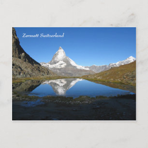 Carte Postale Riffelsee Matterhorn Zermatt Alpes suisses