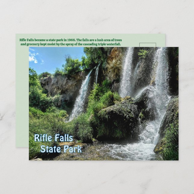 Carte Postale Rifle Falls State Park (Devant / Derrière)