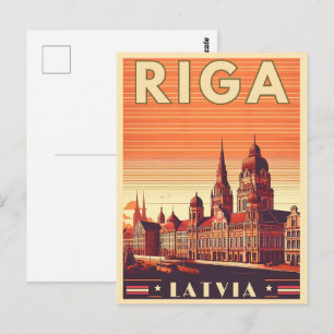 Carte Postale Riga Ville, Lettonie culture balte cadeaux vintage