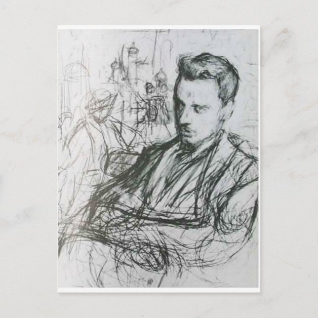 Carte Postale Rilke - Esquisse (Devant)