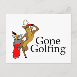 Carte Postale Rindeer de golf