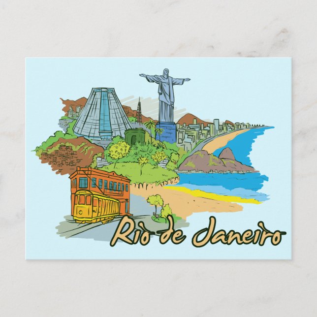 Carte Postale Rio de Janeiro, Brésil Cité mondiale (Devant)