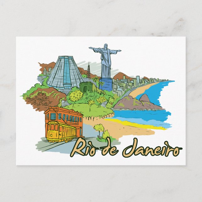 Carte Postale Rio de Janeiro, Brésil Cité mondiale (Devant)