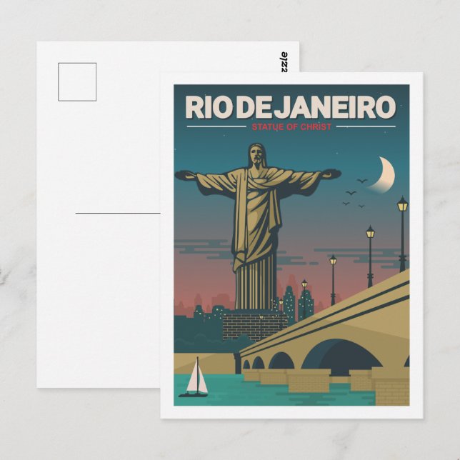 Carte Postale Rio de Janeiro Brésil Damas célèbre lieu de voyage (Devant / Derrière)