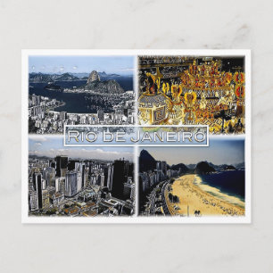 Carte Postale Rio de Janeiro - Brésil - Mosaïque -