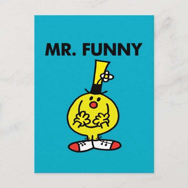 Carte Postale Rire M. Funny Avec Fleur (Devant)