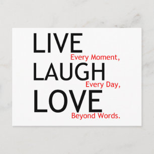Carte Postale rire vivant amour