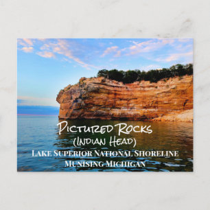 Carte Postale Rivage national du lac Supérieur Pictured Rocks