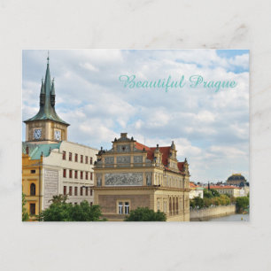 Carte Postale Rive de Prague République tchèque