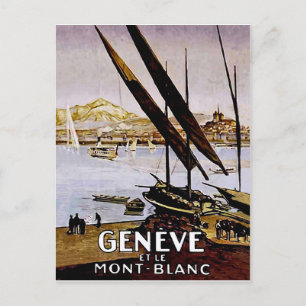 Carte Postale Rive d'un lac de Genève, Suisse