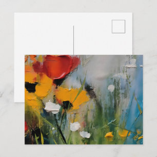 Carte Postale Riverside – Abstrait Expressif de Prairie