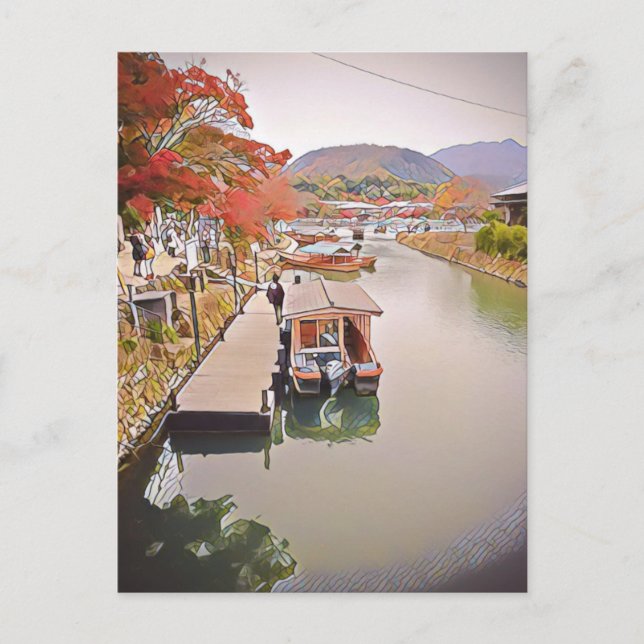Carte Postale Riverside Kyoto (Devant)