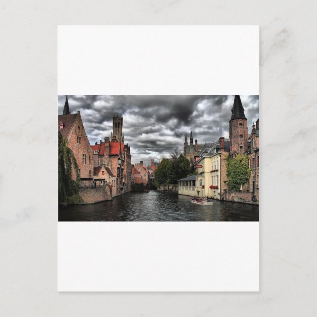 Carte Postale Rivière à Bruges City, Belguim (Devant)