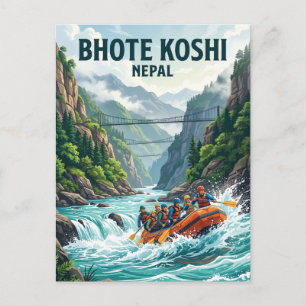 Carte Postale Rivière Bhote Koshi Népal