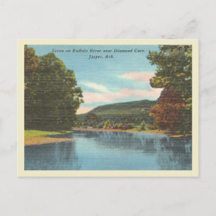 Carte Postale Rivière Buffalo dans l'Arkansas scène vintage