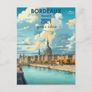 Carte Postale Rivière de la Bourse Bordeaux France Travel Postal