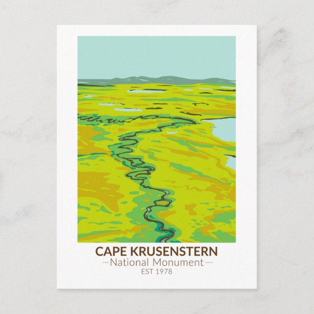 Carte Postale Rivière de la toundra du monument national du cap  (Devant)