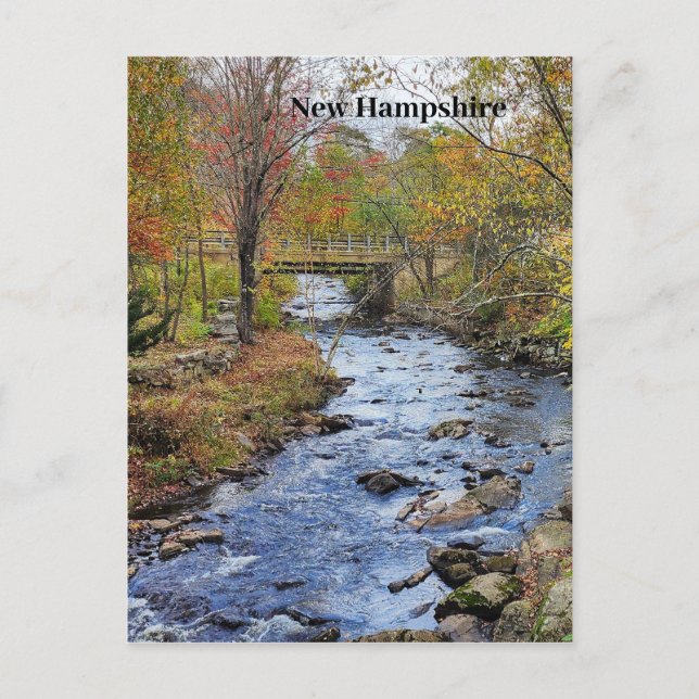 Carte Postale Rivière de l'automne du New Hampshire (Devant)
