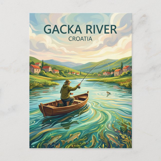 Carte Postale Rivière Gacka Croatie (Devant)