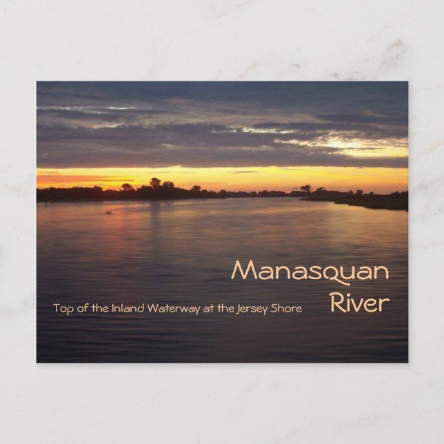 Carte Postale Rivière Manasquan à l'aube (Devant)