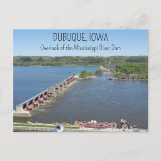 Carte Postale Rivière Mississippi à Dubuque Iowa