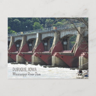 Carte Postale Rivière Mississippi à Dubuque Iowa