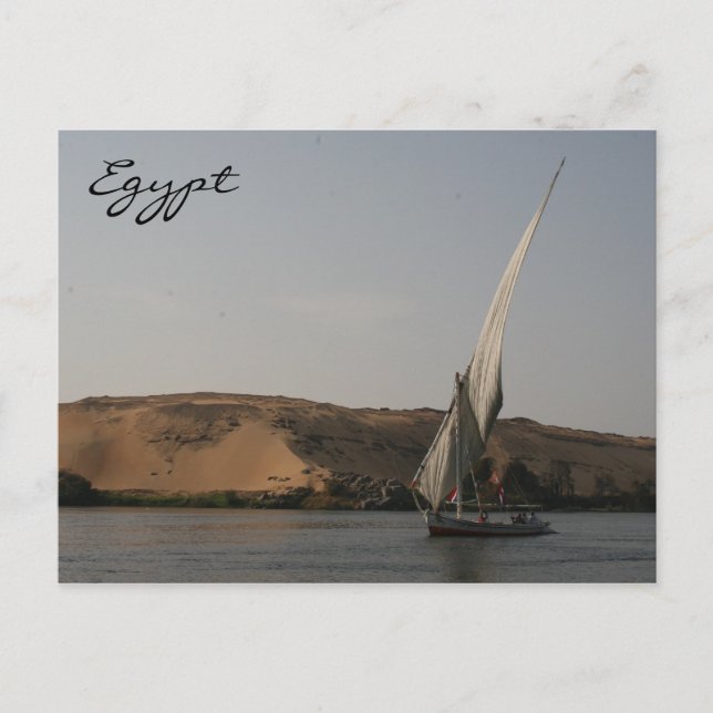 Carte Postale rivière nile felucca (Devant)