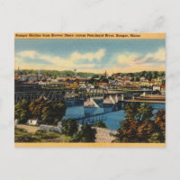 Rivière Penobscot vintage, Bangor, Maine