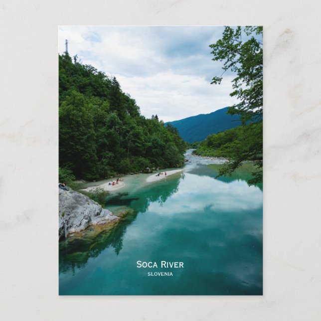 Carte Postale Rivière Soca, Slovénie (Devant)