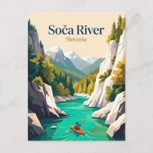 Carte Postale Rivière Soca, Slovénie